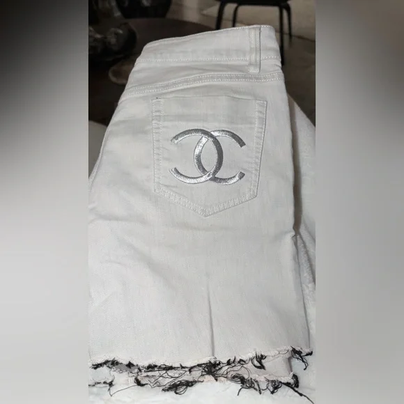 CHANEL Women's Denim Shorts - Picture 4 of 15